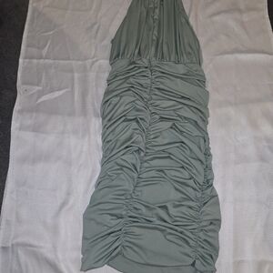 AX Paris Sage Ruched Midi Dress